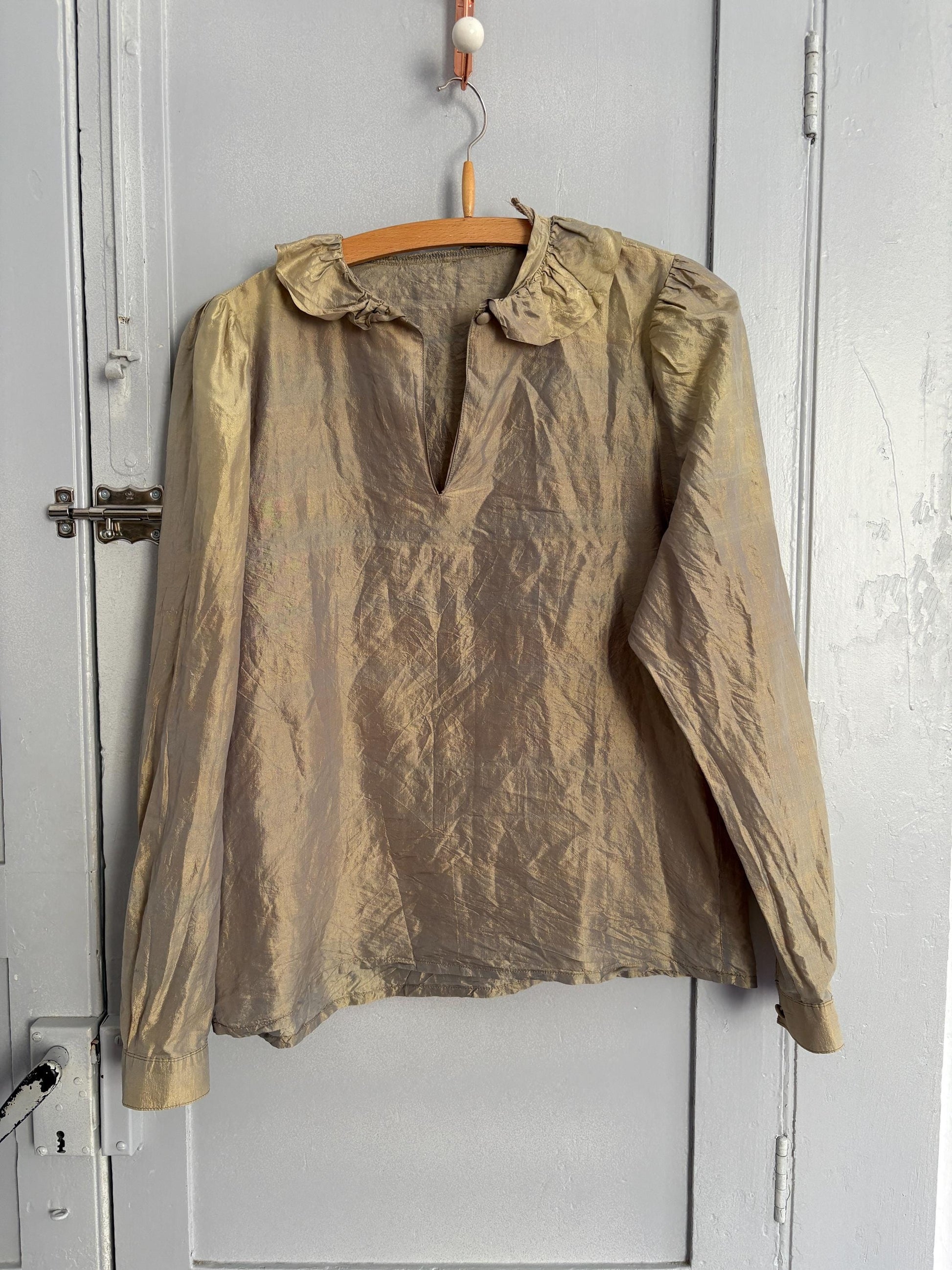 Vintage Karl Lagerfeld Silk Blouse – Impression Collection Romantic Top Made in W-Germany