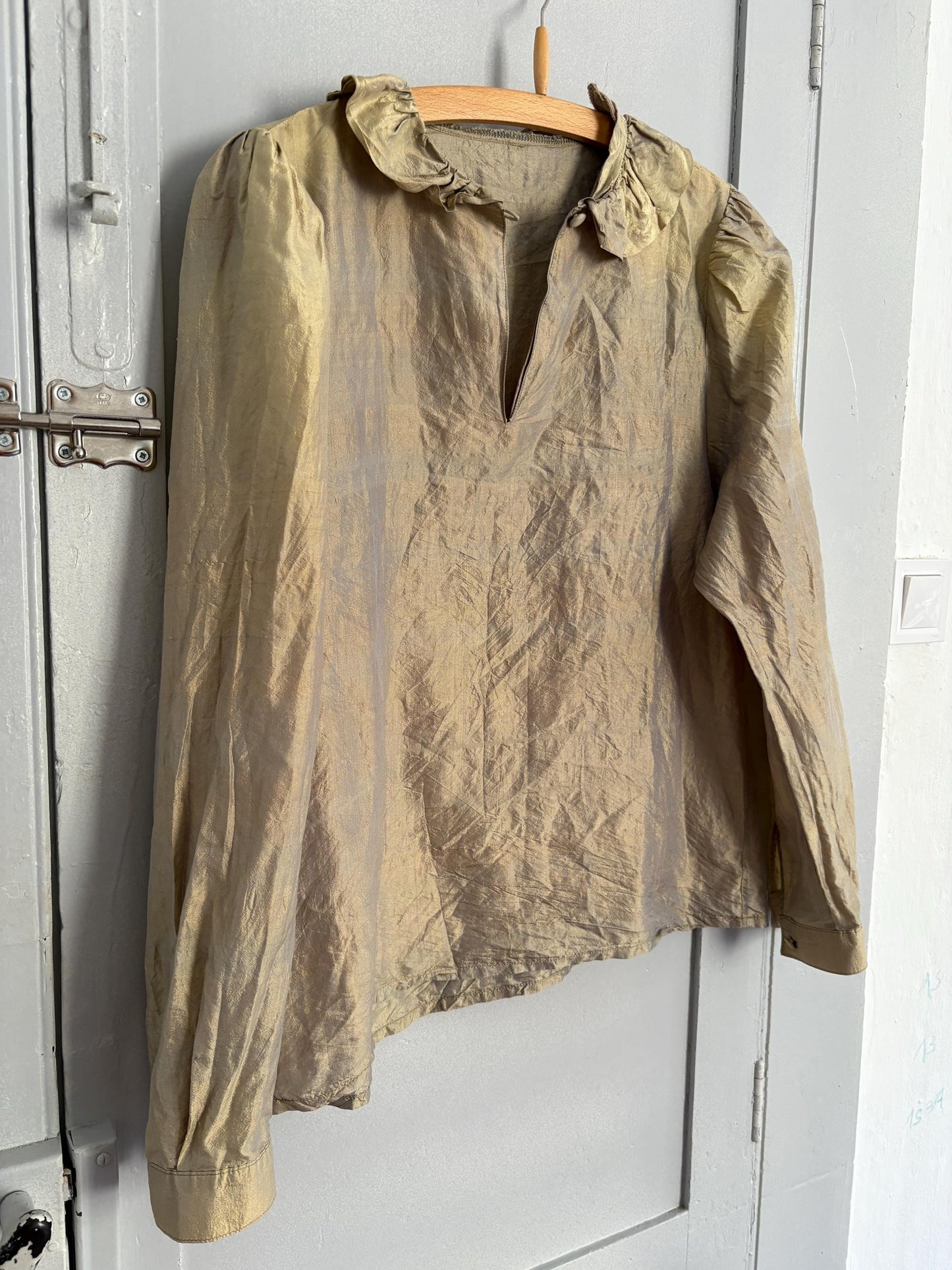 Vintage Karl Lagerfeld Silk Blouse – Impression Collection Romantic Top Made in W-Germany