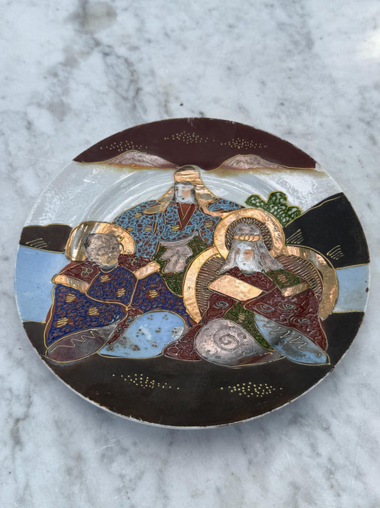 Vintage Hand-Painted Japanese Tea Set – Kutani Moriage Dragon Design, Made in Japan 1920s-1940s, Porcelain Teapot & Cups