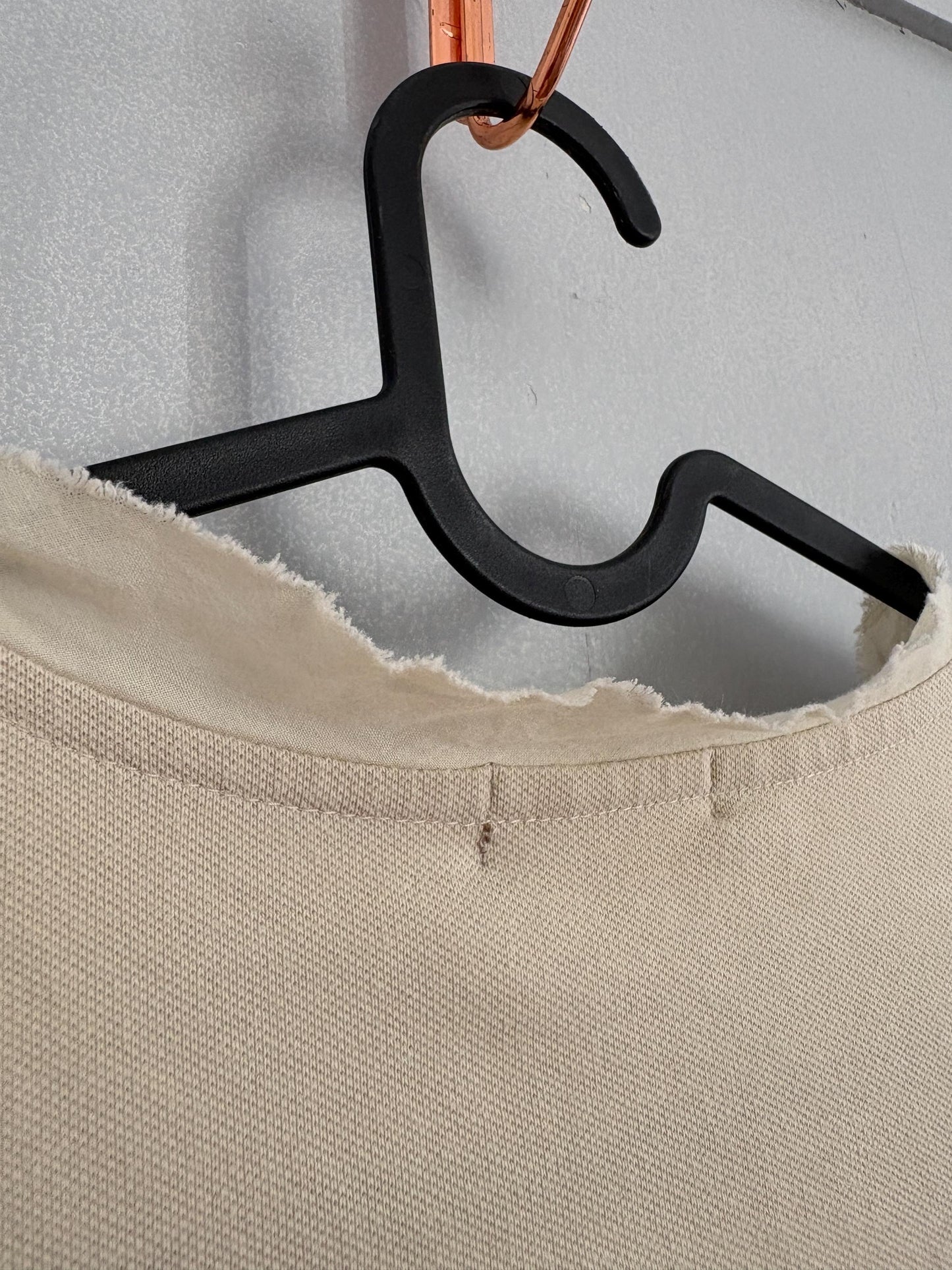 Vintage cotton ruffle top, Luxury formal t-shirt, Eggshell off white elegant top