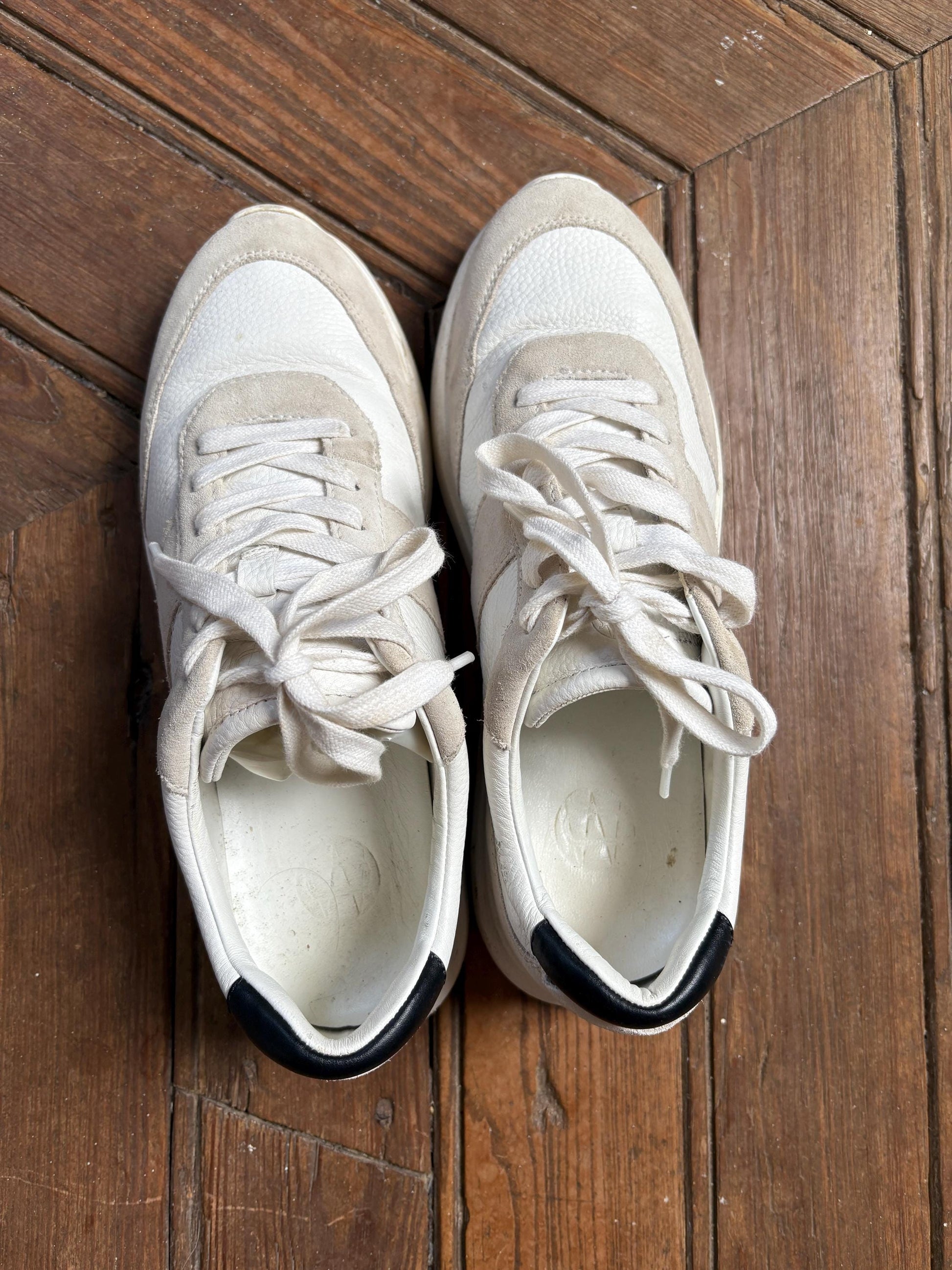 Luxe white Massimo Dutti Sneakers size EU 39 - US 8 - UK 6, Chic women sport shoes