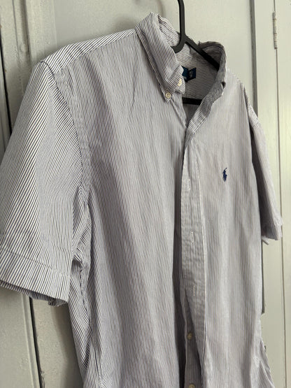 90s Oversized Stripe Button-Up Shirt — additional view 9