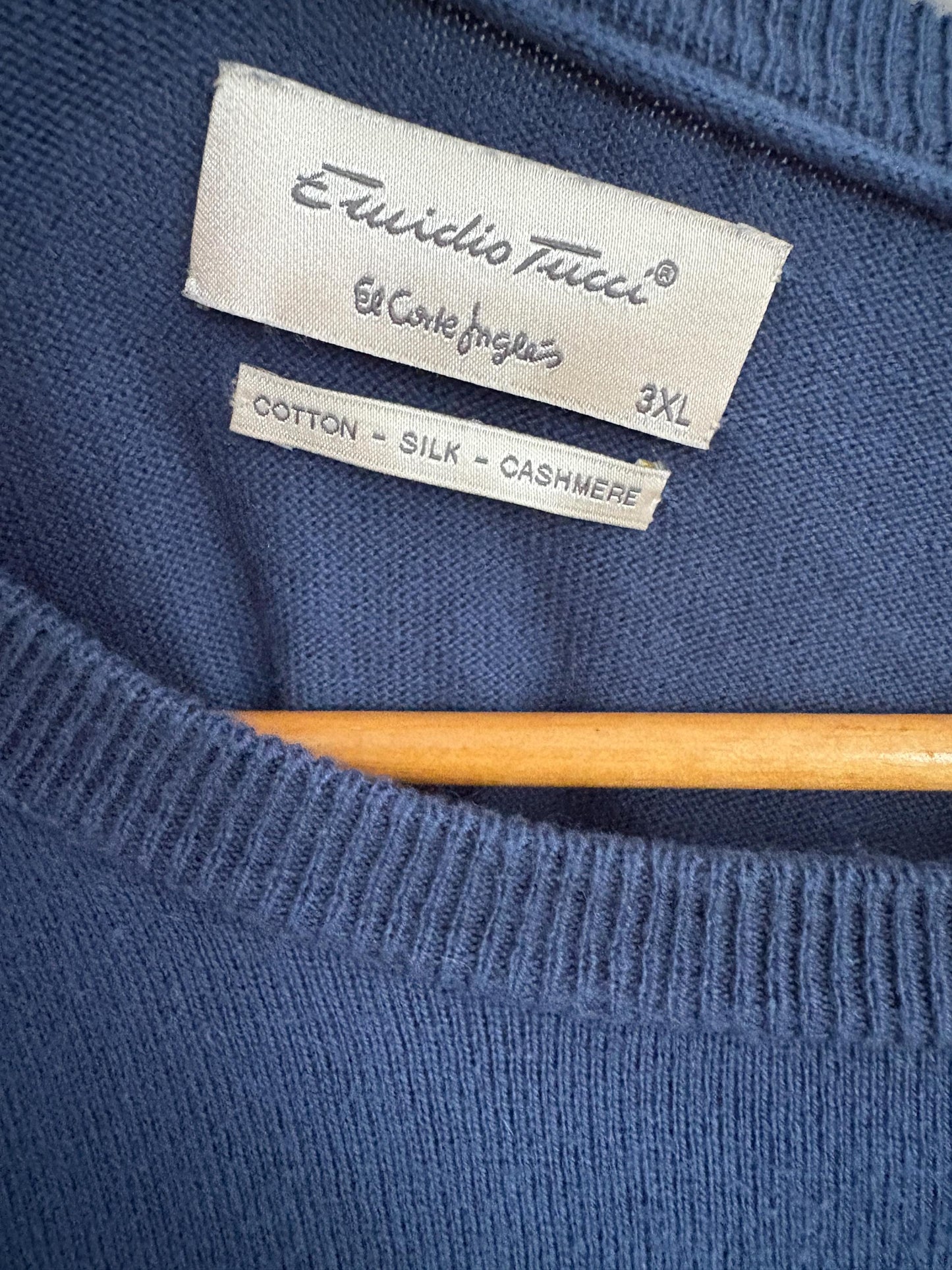 Vintage Emidio Tucci Cotton-Cashmere-Silk Jumper – Soft Oversized Fit, Unisex XL