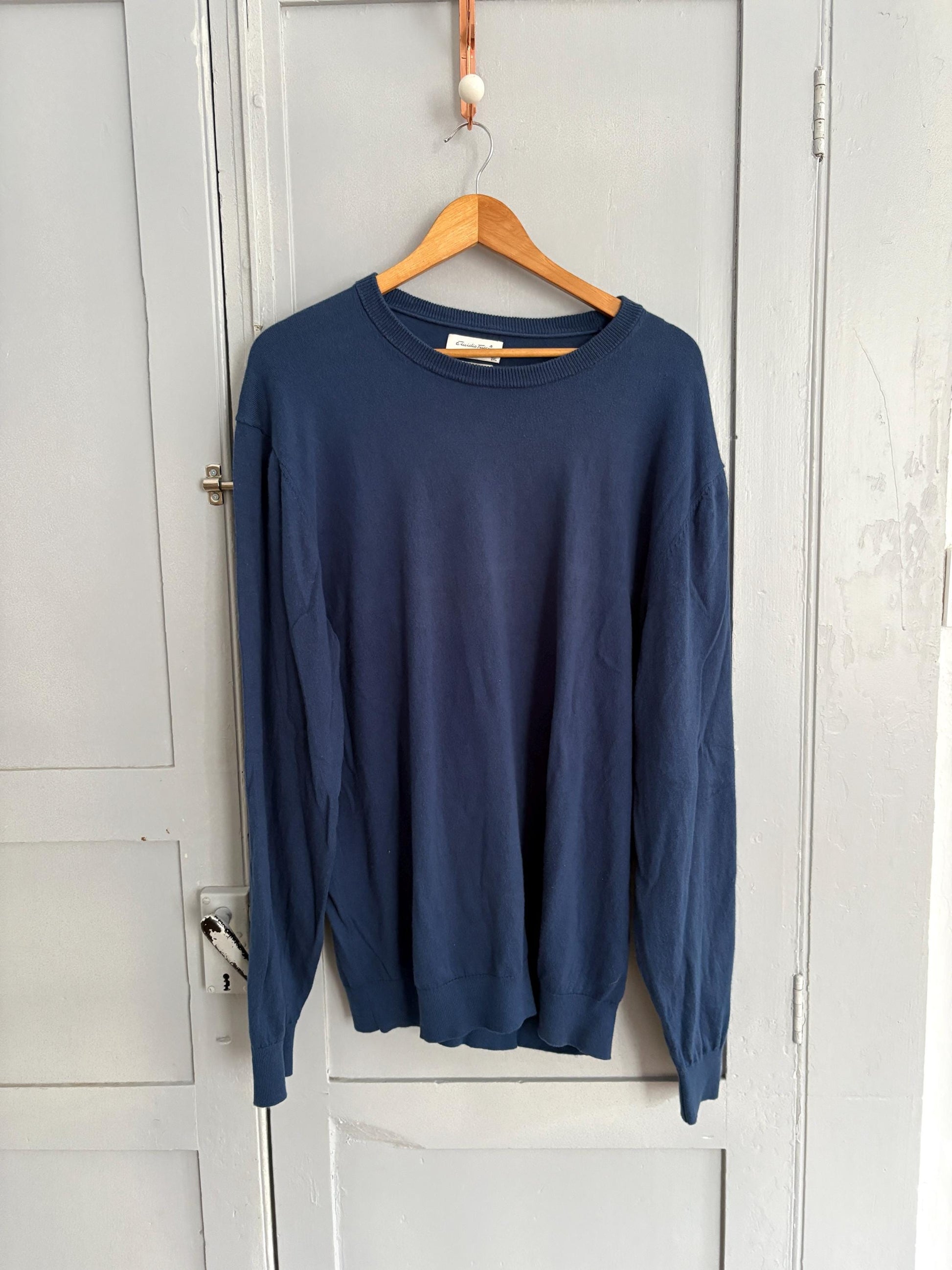 Vintage Emidio Tucci Cotton-Cashmere-Silk Jumper – Soft Oversized Fit, Unisex XL