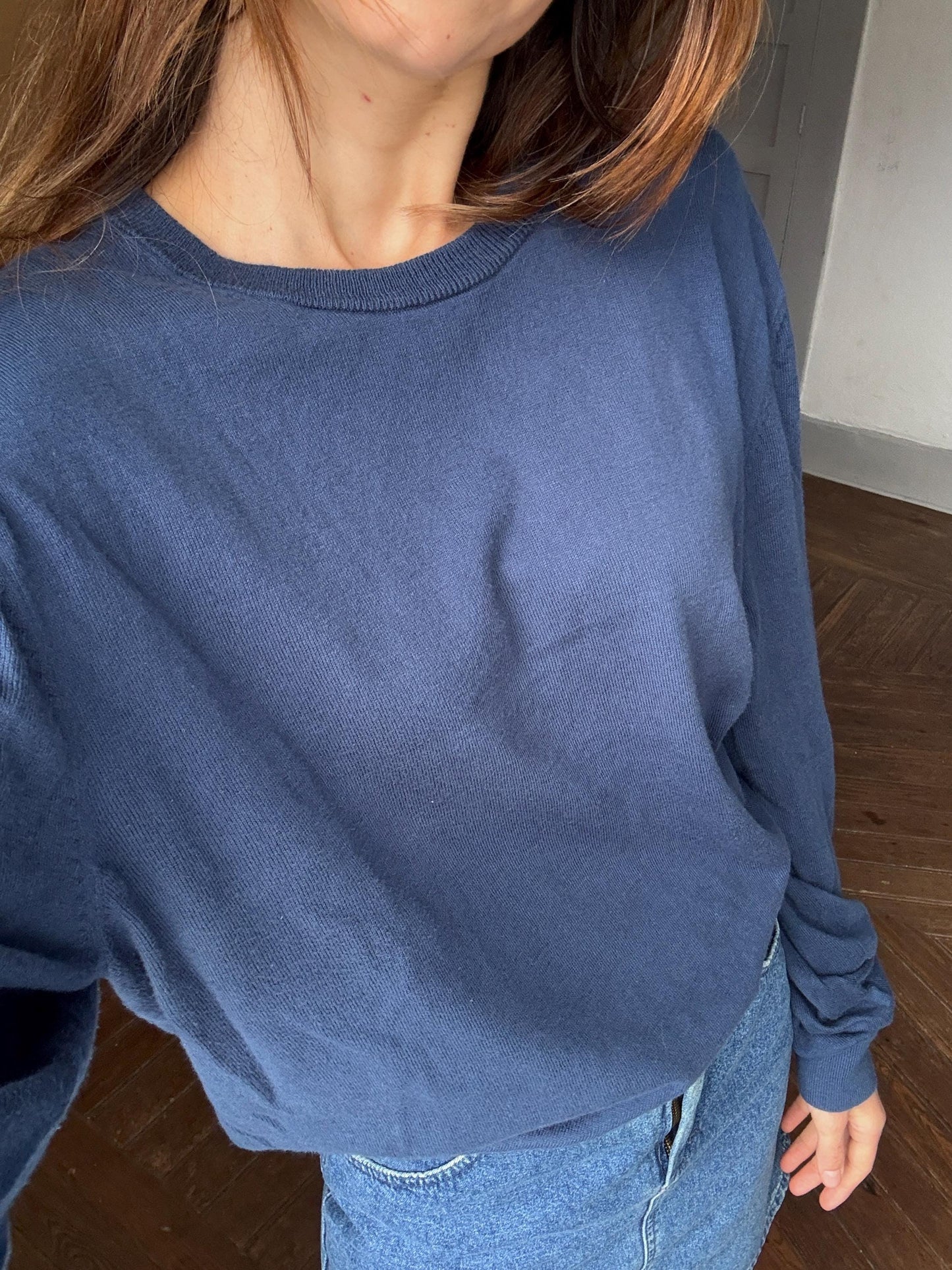 Vintage Emidio Tucci Cotton-Cashmere-Silk Jumper – Soft Oversized Fit, Unisex XL