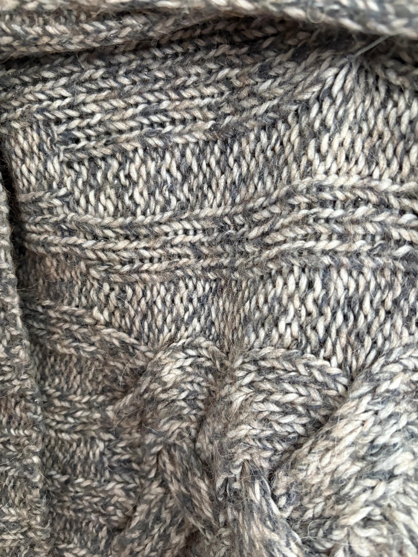 Vintage Marella Sport (Max Mara) grey knit vest, Iconic Designer cropped wool blend cardigan,