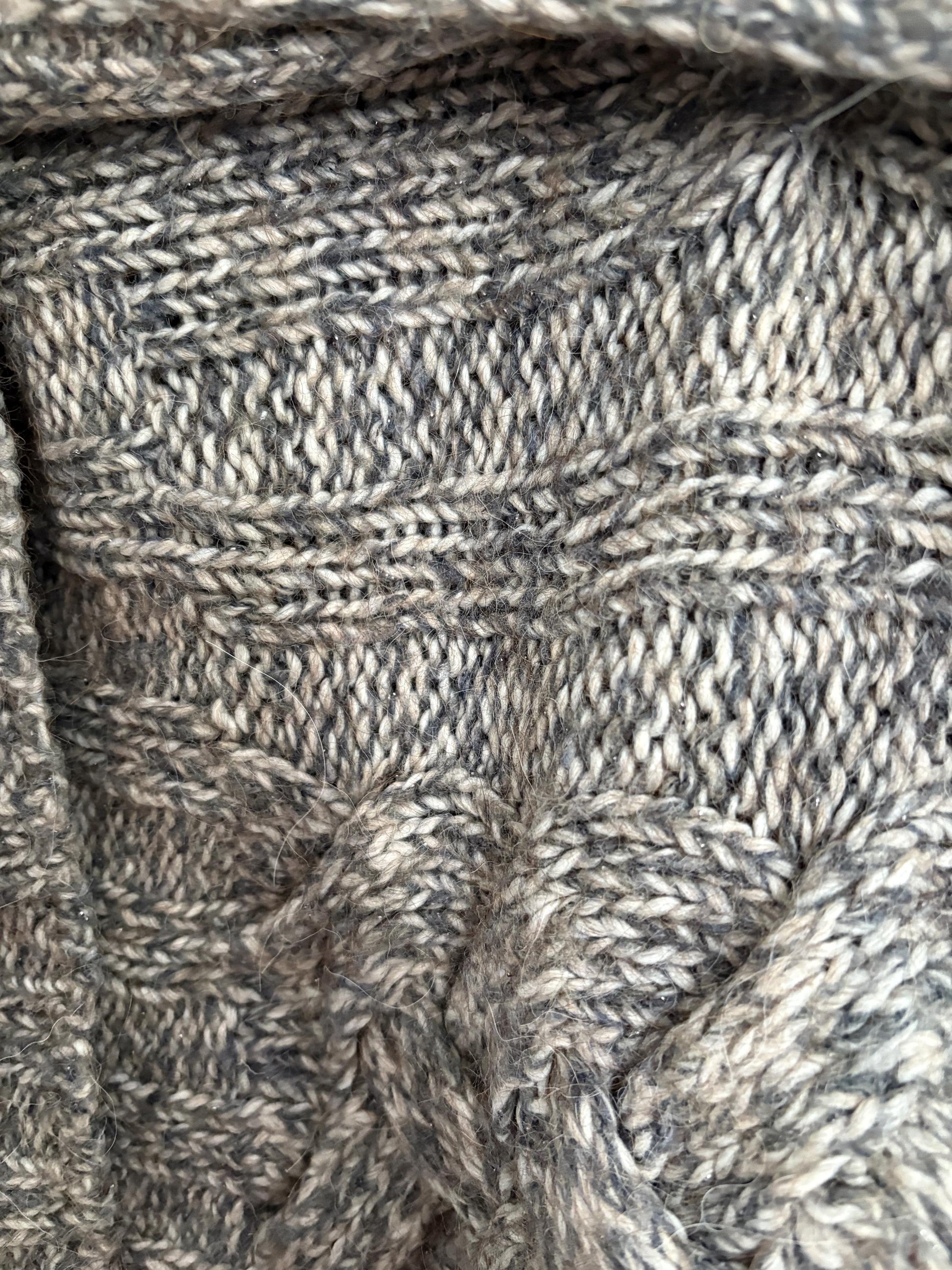 Vintage Marella Sport (Max Mara) grey knit vest, Iconic Designer cropped wool blend cardigan,