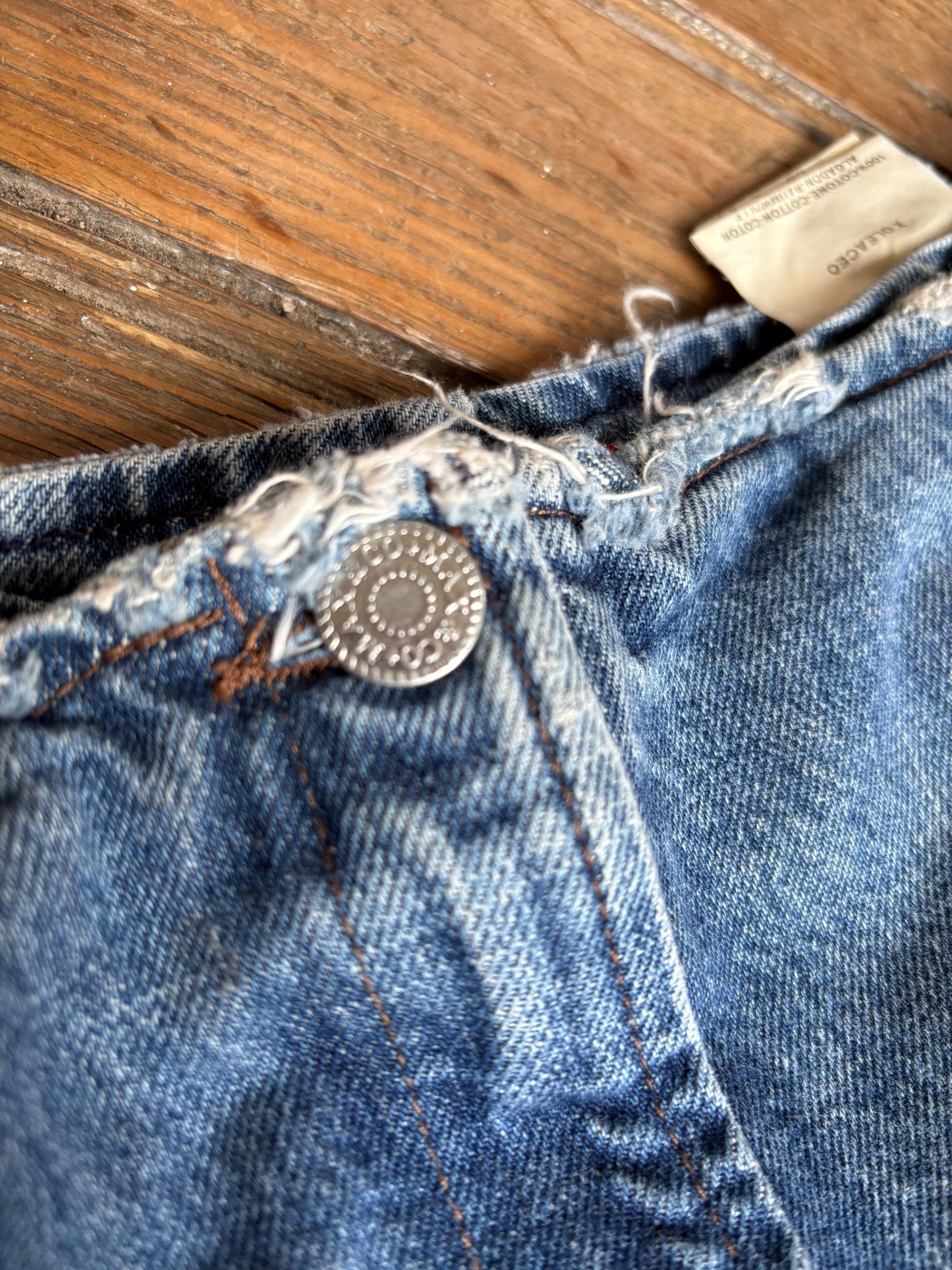 Vintage Max & Co Denim Midi Skirt – High Waist 90s Y2K. Made in Italy. EU 44