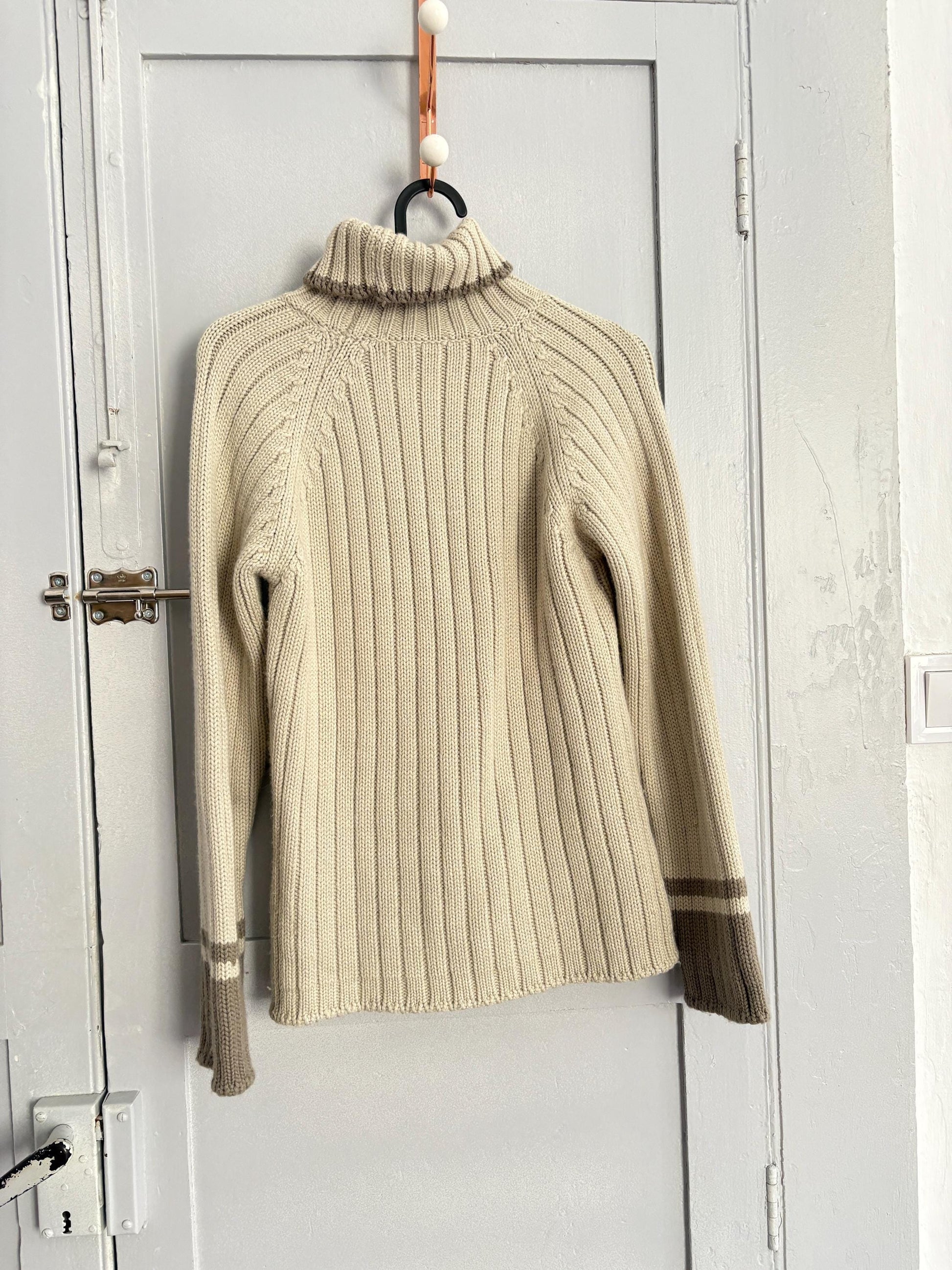 Vintage Timberland wool blend light grey jumper, Non itch Turtleneck pullover, Luxury branded sweater, Long sleeve wool basic jumper