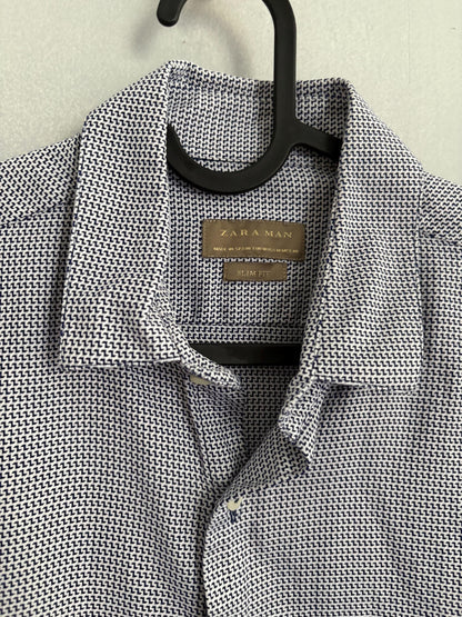 Vintage Cotton Oxford Shirt - Blue Print — additional view 9