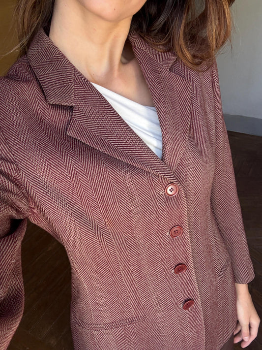 Light academia oversized jacket