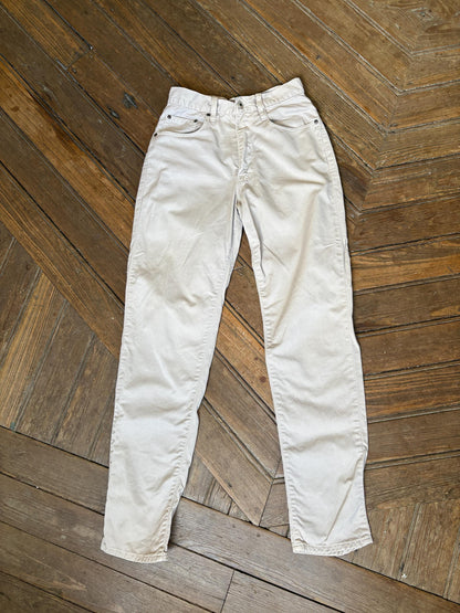 High-Waisted Beige Straight-Leg Trousers — additional view 8