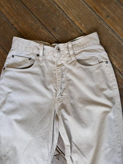 High-Waisted Beige Straight-Leg Trousers — additional view 9