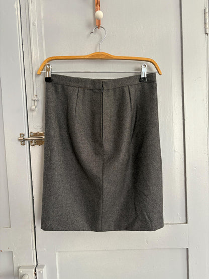 Vintage Grey Wool Mini Skirt — additional view 10