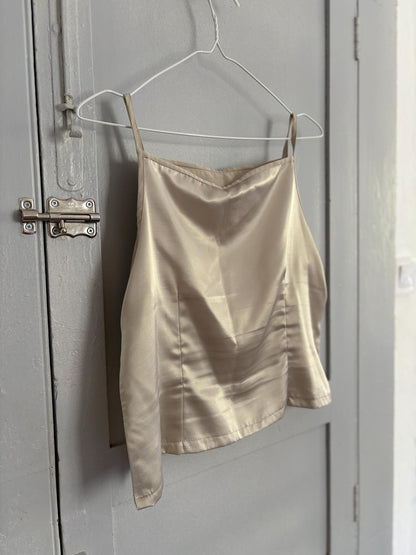 Vintage Satin Barcelona Camisole in Champagne Gold — additional view 8