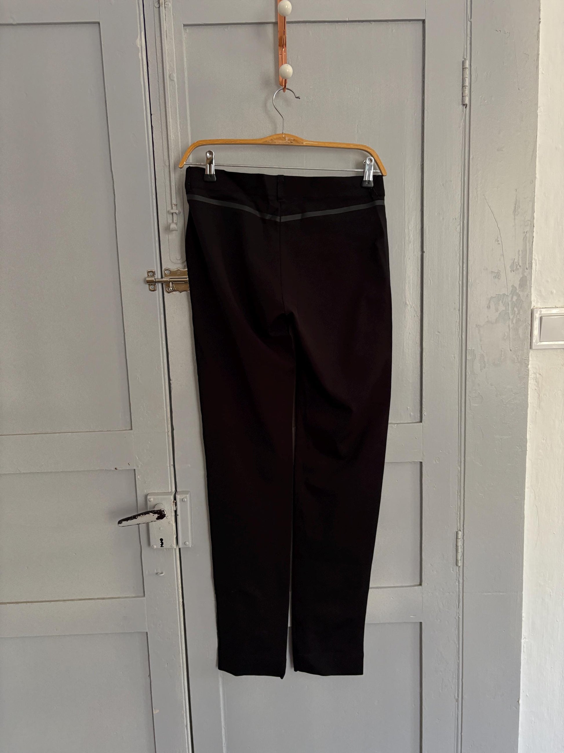 Vintage Marithé + François Girbaud Black Stretch Pants – Designer Minimalist Slim Fit – Y2K French Fashion – Size M