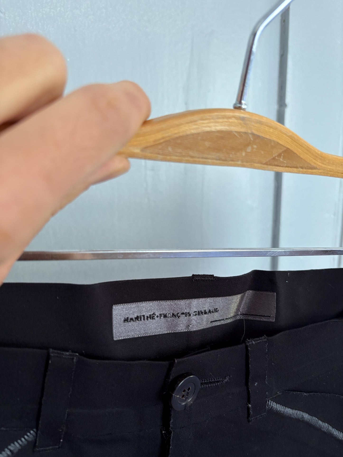 Vintage Marithé + François Girbaud Black Stretch Pants – Designer Minimalist Slim Fit – Y2K French Fashion – Size M