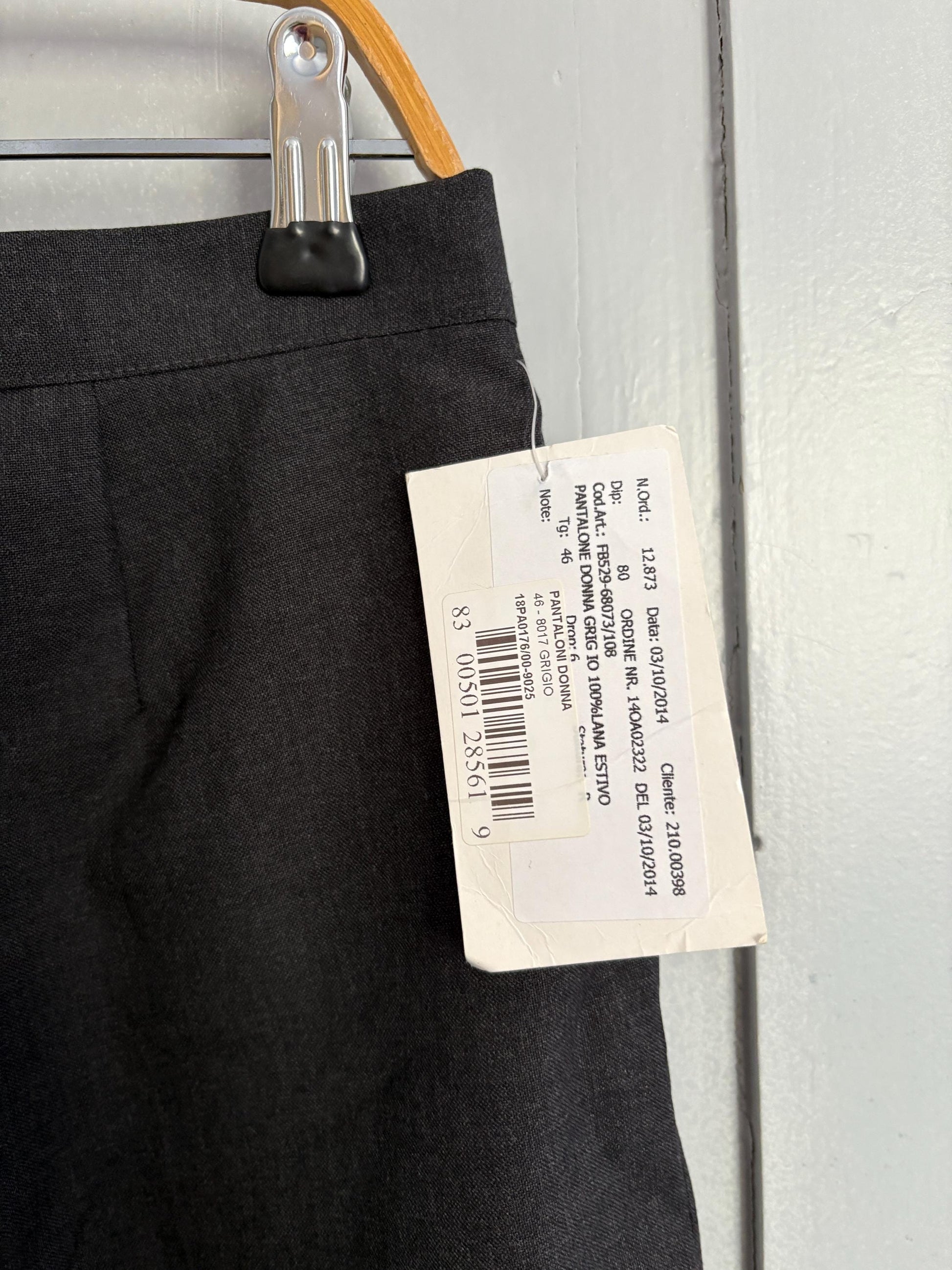 Vintage elegant Italian made wool black pants, Luxury formal pants, Italy designer trousers, Straight leg fit