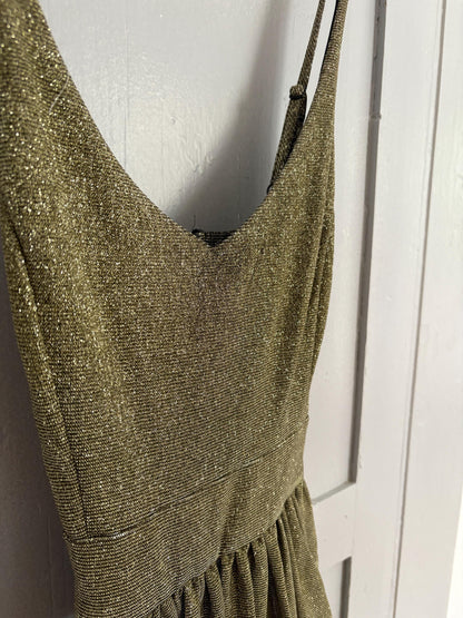 Vintage Gold Y2K Glitter Mini Dress — additional view 9