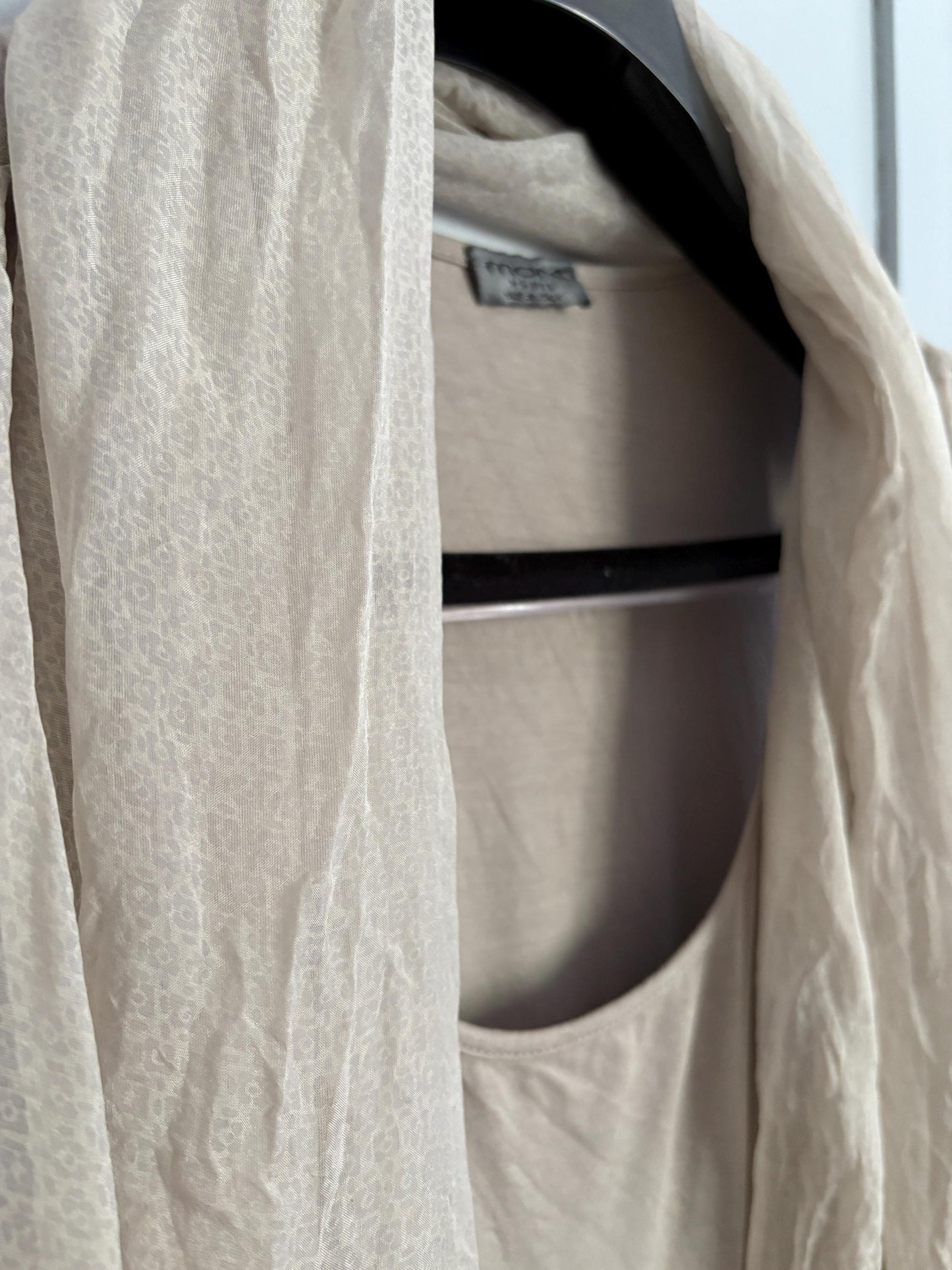 Vintage 100 % silk Light Grey Mini Dress | Soft Elastic Minimalist Style, Basic futuristic wrap around sleeveless summer dress, Size S