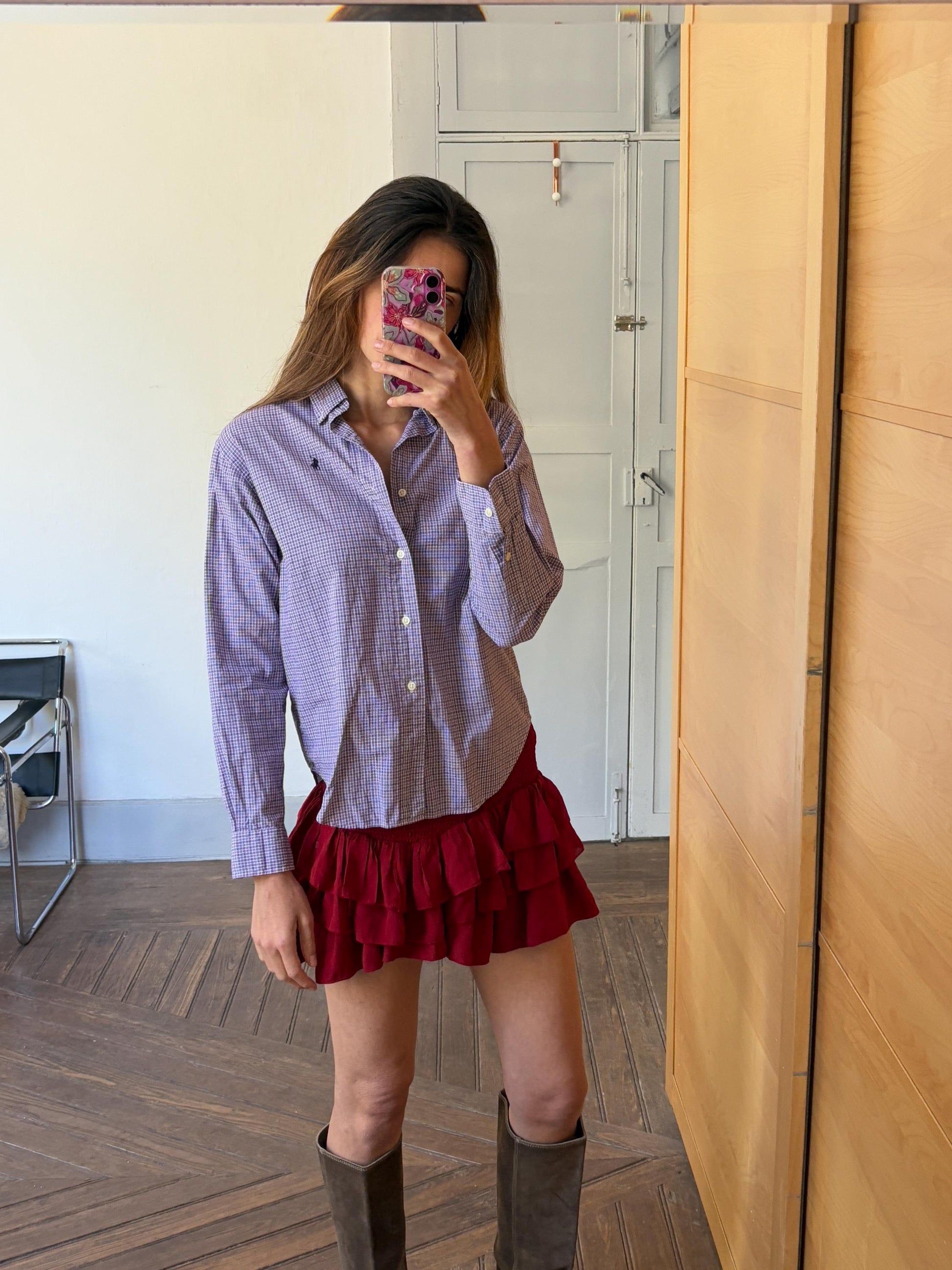 Vintage Polo by Ralph Lauren checkered Button Down Shirt | Vintage High End Luxury Designer blouse