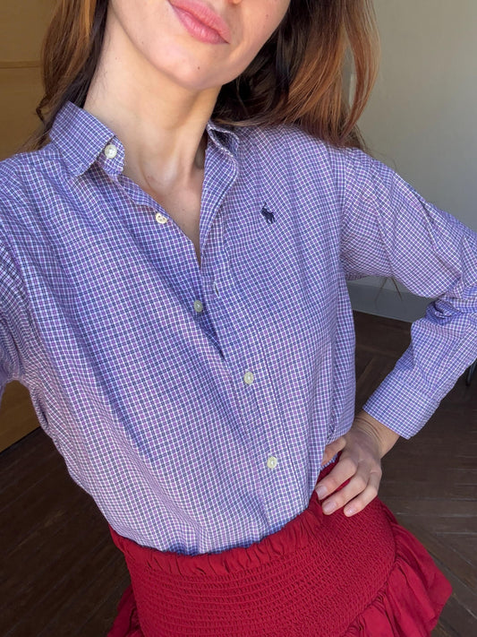 Vintage Polo by Ralph Lauren checkered Button Down Shirt | Vintage High End Luxury Designer blouse