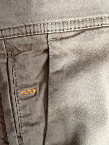 Brown Cotton BOSS Orange Trousers for Men — additional view 7