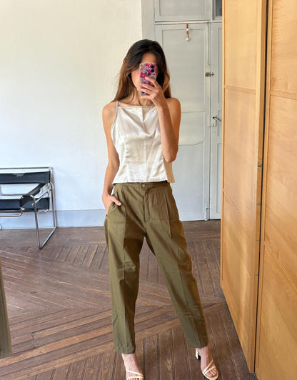 Vintage Italian Wool Trousers — detail