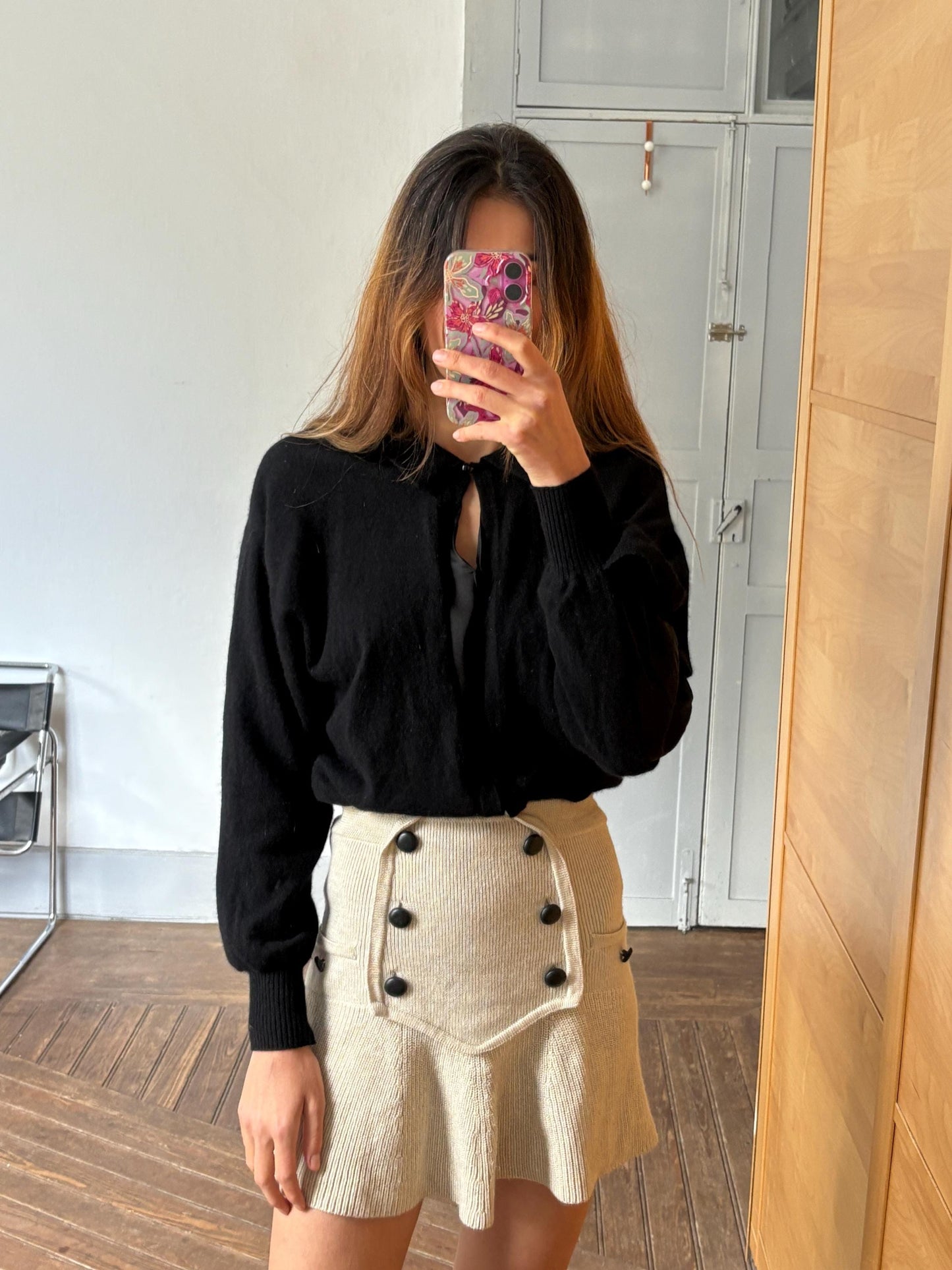 Vintage Gianfranco Ferré Italian Designer Wool & Silk Sweater – Luxurious Angora Blend with Dramatic Sleeves