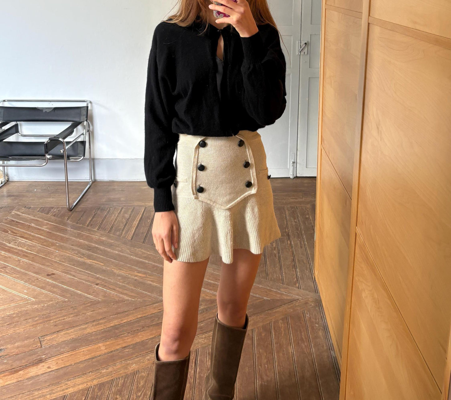 Vintage Gianfranco Ferré Italian Designer Wool & Silk Sweater – Luxurious Angora Blend with Dramatic Sleeves