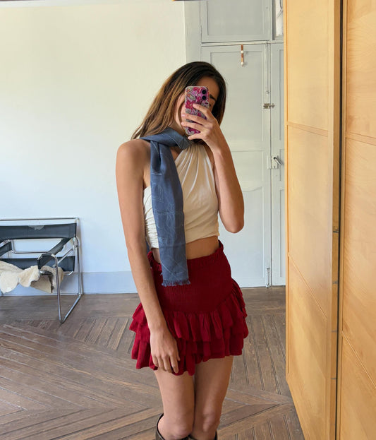 Super soft Silk & cashmere blend blue scarf, luxury Apothecary scarf, Gift for medicine student, Doctor winter wear