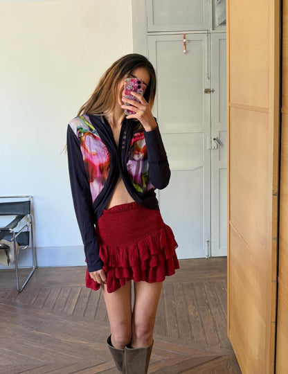 Vintage Silk Mart Visser Vest — fabric close-up