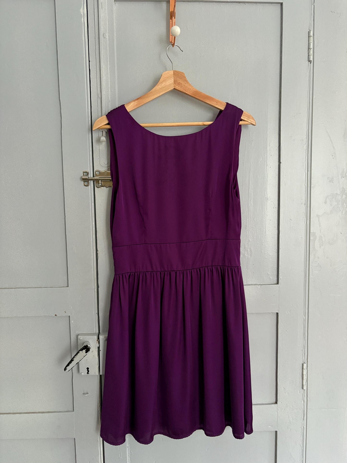 Vintage Silvian Heach Purple Formal Dress Elegant Draped Sleeveless Evening Mini Dress Party Cocktail Chic Retro 90s Y2K Aesthetic