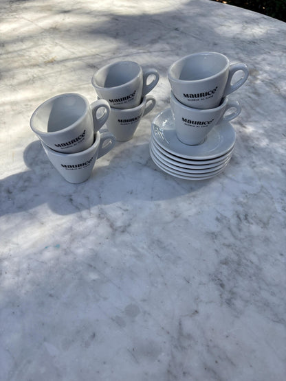 Vintage Maurice Gloria Espresso Cups Set — back view