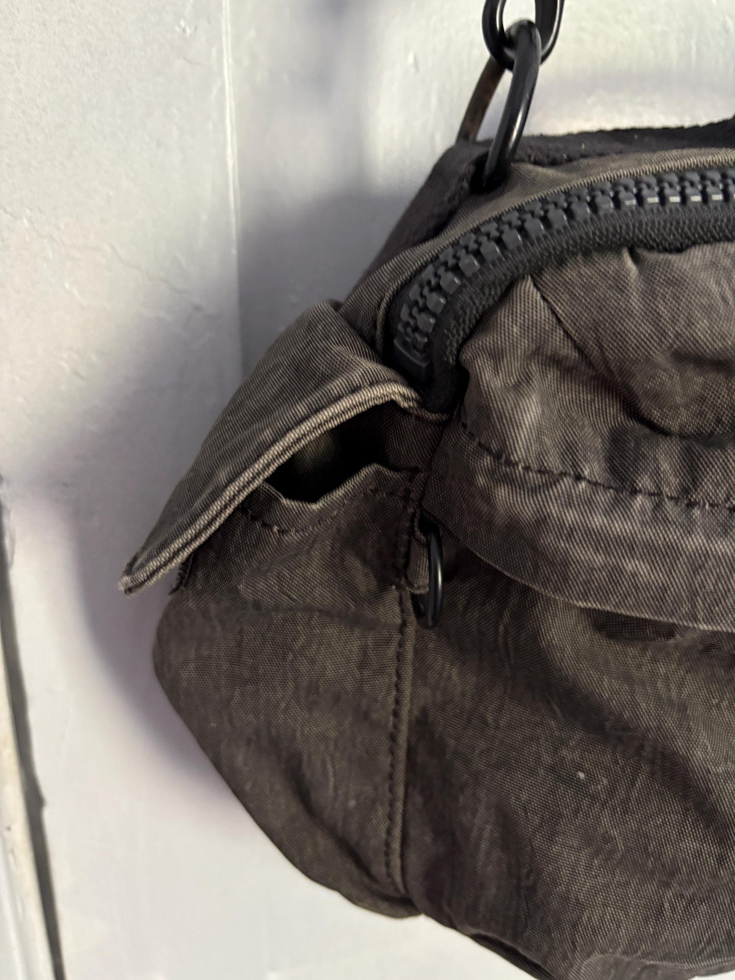 Vintage Antracite KIPLING grey shoulder bag, Crossbody purse, Small adjustable strap functional school bag