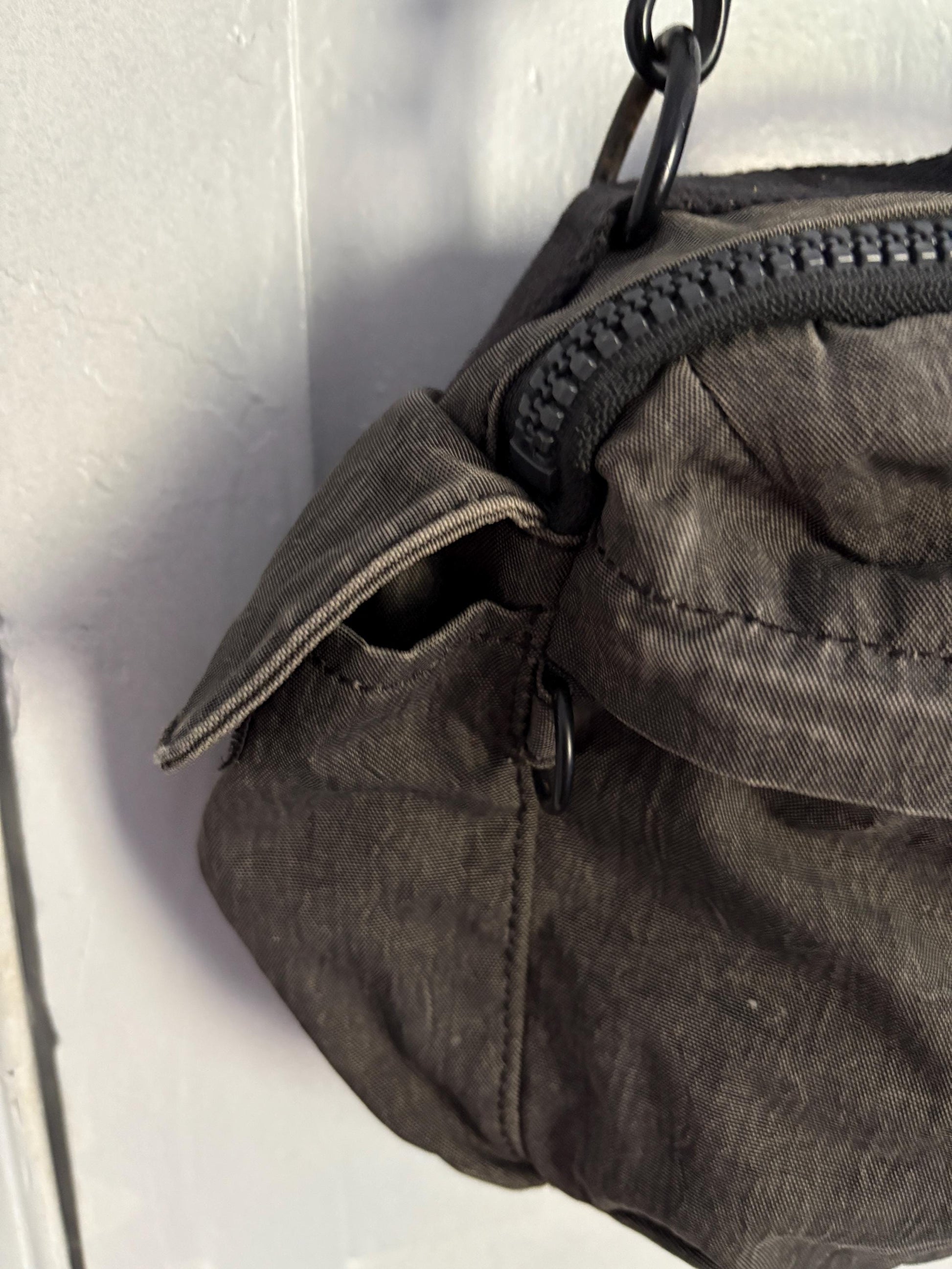 Vintage Antracite KIPLING grey shoulder bag, Crossbody purse, Small adjustable strap functional school bag