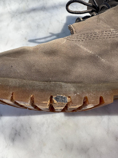 Timberland Kids Light Grey Waterproof Boots — fabric close-up