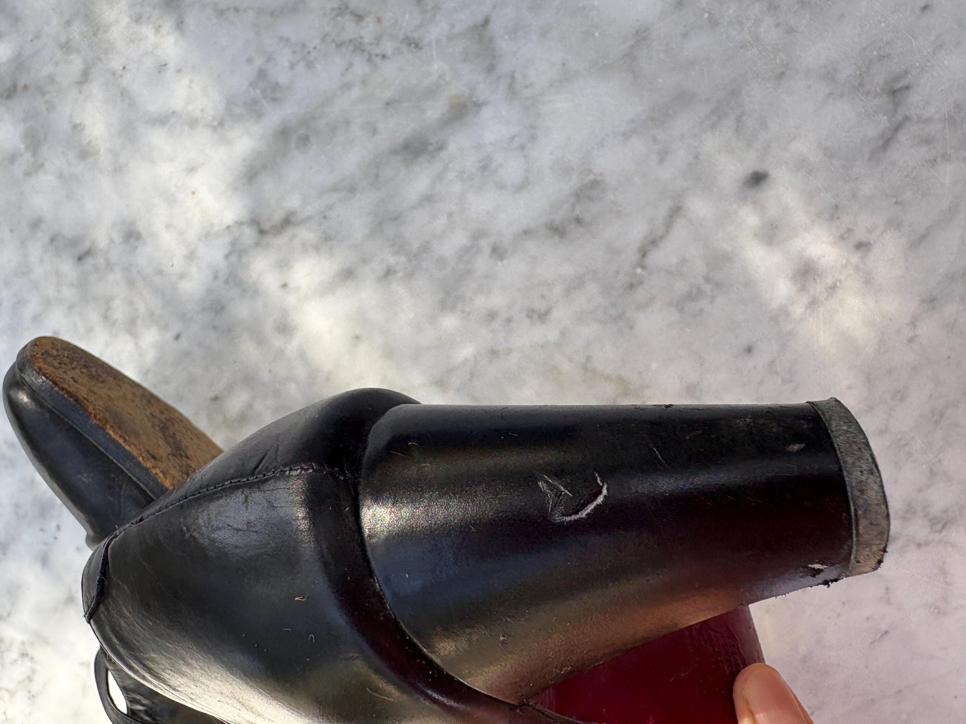 Vintage Sara Navarro black leather Mary Jane heels, 7 cm heel vintage shoes, made in Spain, 36 size, classic retro leather pumps