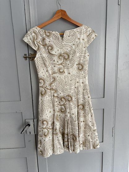 Vintage White Embroidered Summer Mini Dress — additional view 8