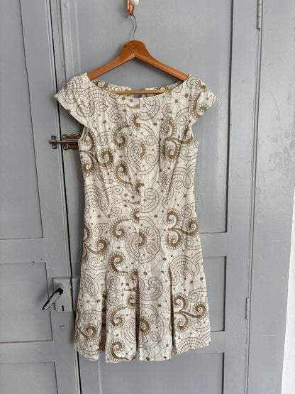 Vintage White Embroidered Summer Mini Dress — additional view 6