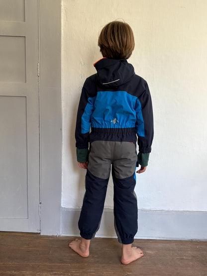 Vaude Kids Waterproof Snowsuit, Eco-Friendly Ski Suit, Blue Outdoor Winter Gear