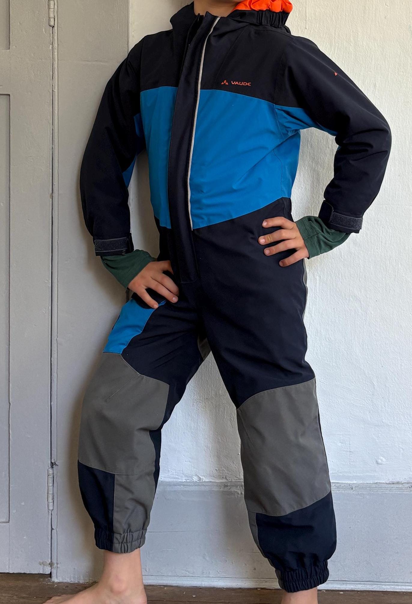 Vaude Kids Winter Snowsuit, Waterproof Eco-Friendly Ski Suit, Green Shape Outdoor Snow Overall, 110/116 EU (US 5-6), Sustainable Winter Gear