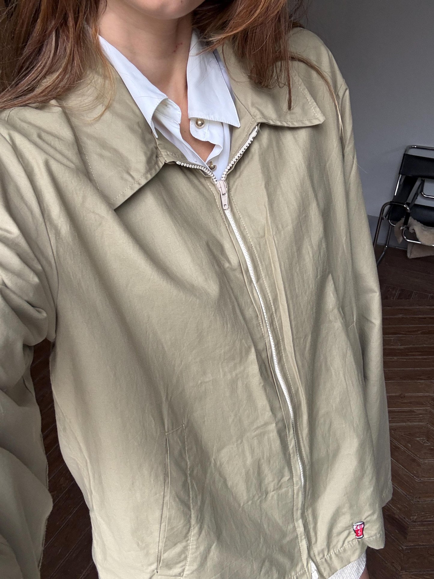 Vintage Coca-Cola Light Windbreaker, 90s Beige Zip-Up Jacket, Retro Lightweight Coat, Spain Exclusive, Size XL, Made in Spain