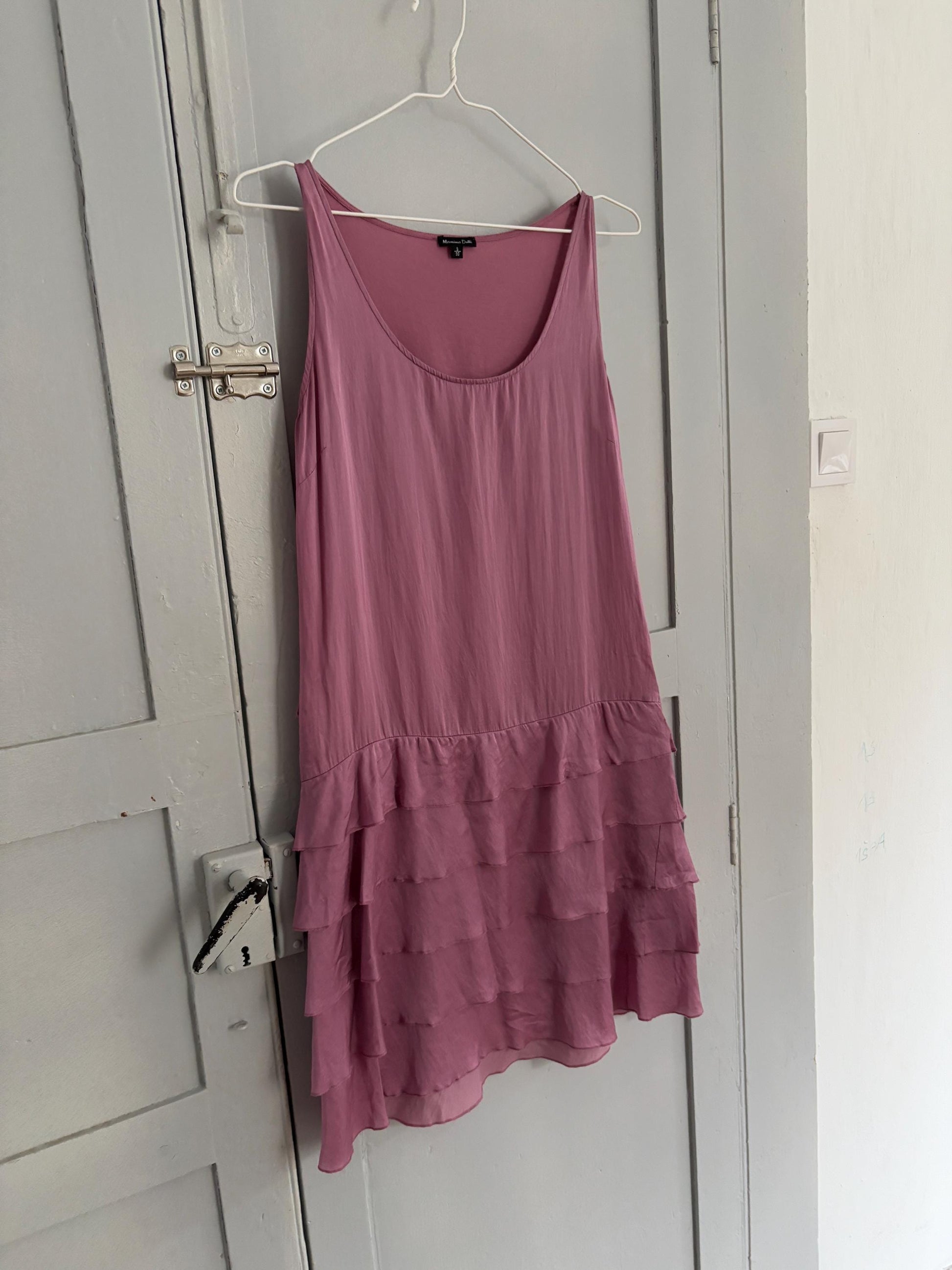 Vintage pink short summer Dress, Basic sleeveless comfortable dress