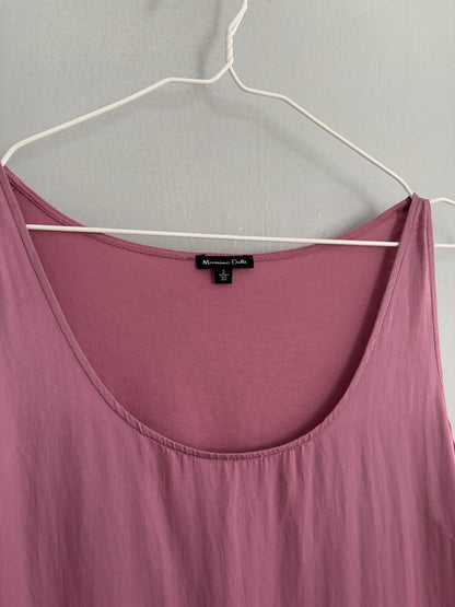 Vintage pink short summer Dress, Basic sleeveless comfortable dress