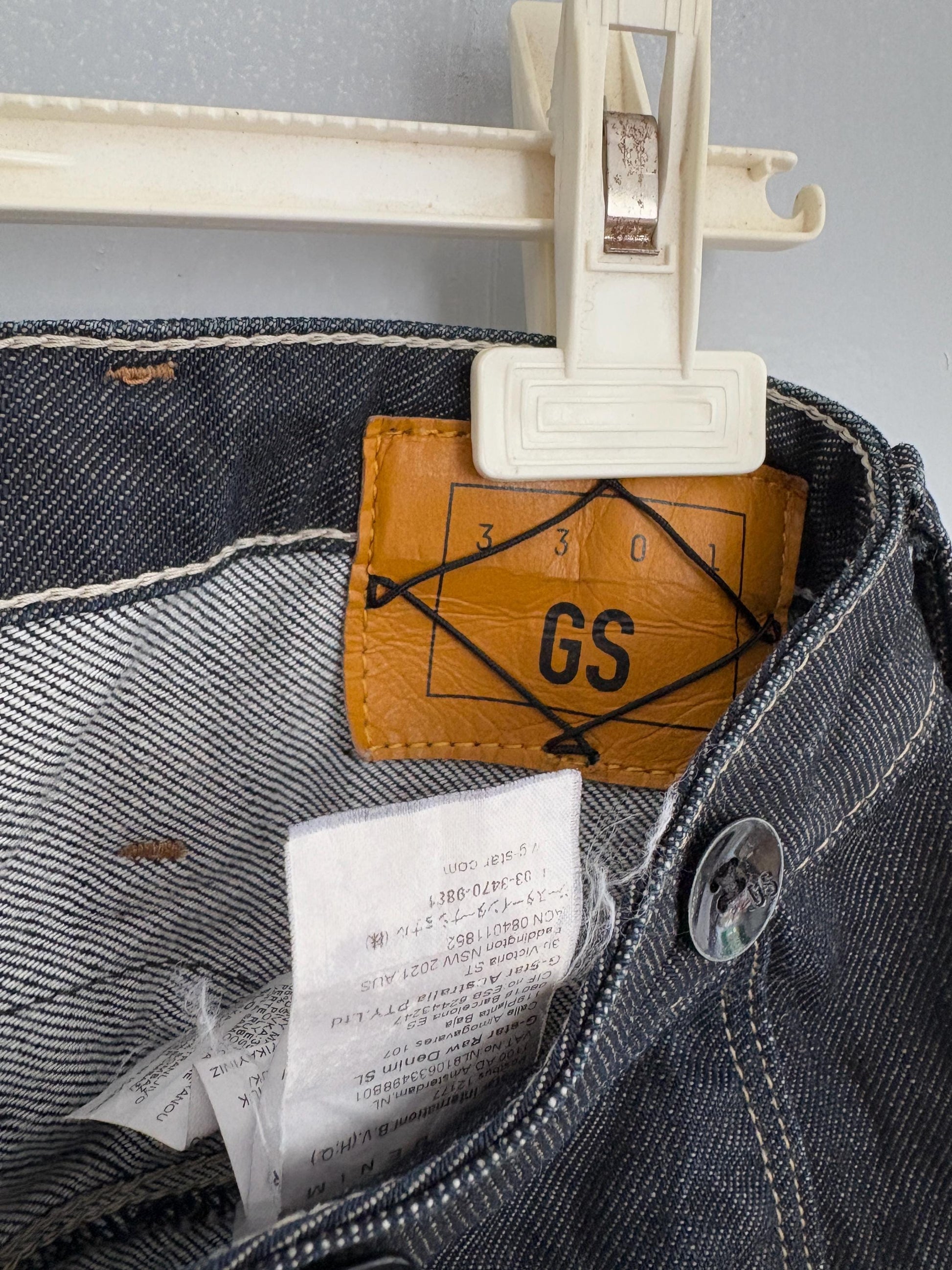 G-Star Originals Black Denim Jeans – Slim Straight Fit – Utility Pocket Detail – Size 29