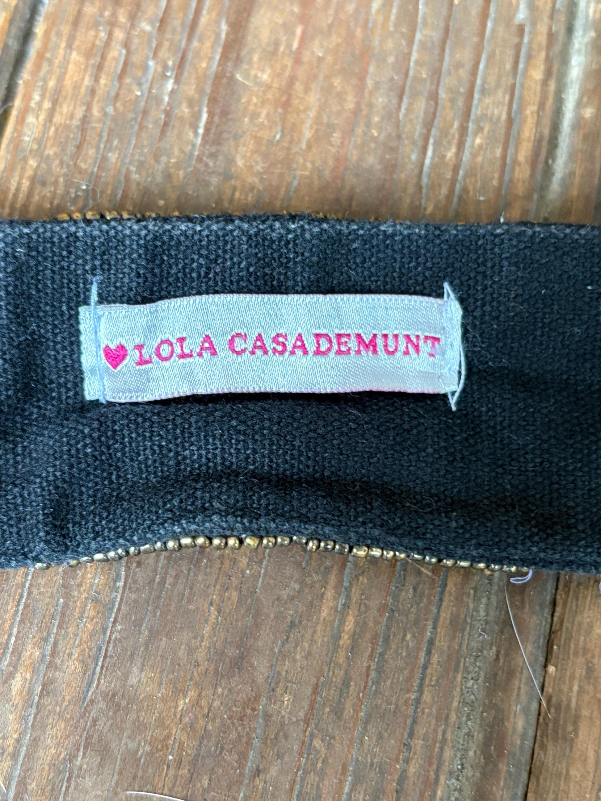 Vintage Beaded Western Belt – Lola Casa de Munt – Blue Floral Embroidery – Silver Buckle – Boho Statement Piece – Unique & Stylish