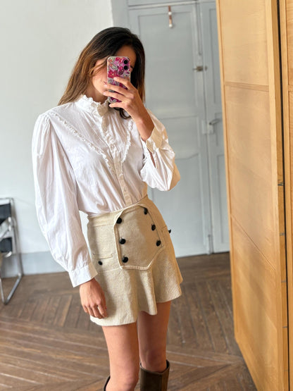Vintage White Eyelet Lace Blouse — additional view 7
