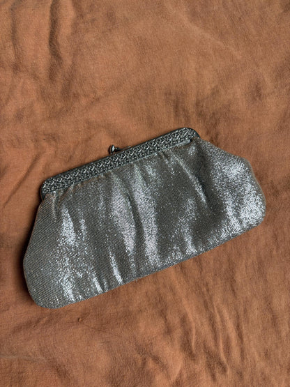 Vintage 80s Silver Sparkly Clutch — additional view 5