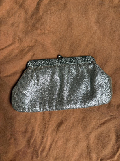 Vintage 80s Silver Sparkly Clutch — additional view 9
